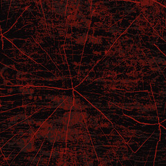 Grunge background is red. Abstract scratched texture. Vector graffiti