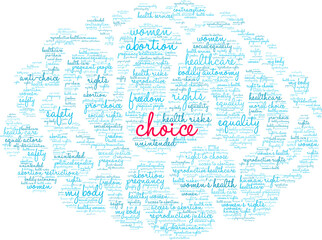 Fototapeta na wymiar Choice Word Cloud on a white background. 