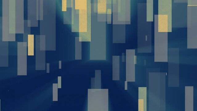 Abstract geometric blue background with glowing rectangles
