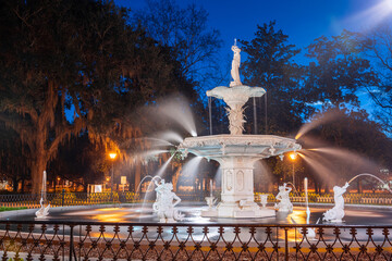 Savannah, Georgia, USA at Forsyth Park