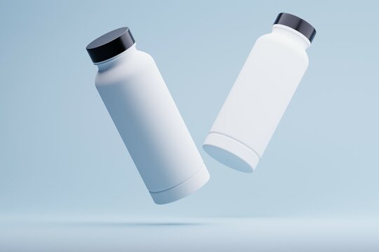 3D Render Bottle Mockup
