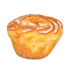 Cheese cake muffin isolated on the white background