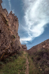 Fototapeta na wymiar The castle of Riba de Santiuste is a Spanish fortification located in Riba de Santiuste, district of Sigüenza (Guadalajara).