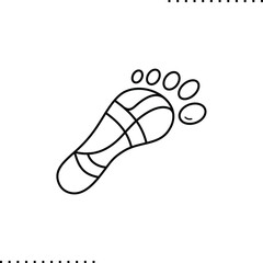  Footprint vector graphic isolated on white