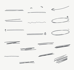 Hand drawn scribble lines doodles black lines pen drawing - obrazy, fototapety, plakaty