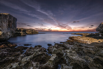 The famous Blue Hole on the island of Gozo, Malta.