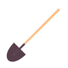Garden tool shovel. Work instrument. Agriculture and work. Flat vector illustration isolated on white background