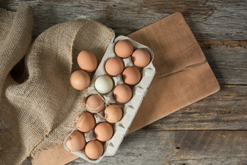 Eggs. One is different from the rest. Okay to be different. Top view.