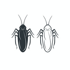 illustration of cockroach, insect, vector art.