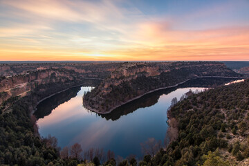 Hoces del Río Duratón natural park is a protected area that includes the surroundings of the gorges that this river has in its middle section