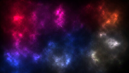 space background with nebula clouds 