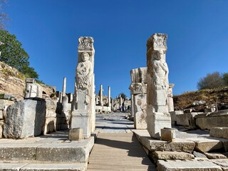 Ancient ruins in Ephesus Turkey