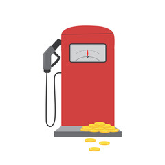 vector graphic illustration with red filling station