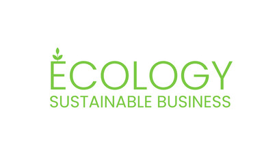 Ecology sustainability business logo emblem icon isolated on white. Ecologically sustainable growth and development. Esg business symbol sign. Stop global warming, high carbon credit score business.