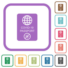 Covid-19 passport simple icons