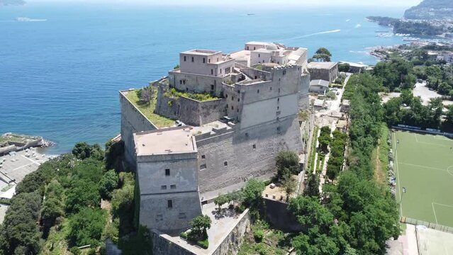 Amazing view on Castle Aragonese Baia