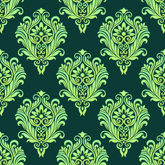 Vector damask seamless pattern background. Elegant luxury texture for wallpapers, backgrounds and page fill