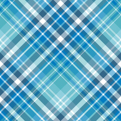 Seamless pattern in marvellous blue and white colors for plaid, fabric, textile, clothes, tablecloth and other things. Vector image. 2
