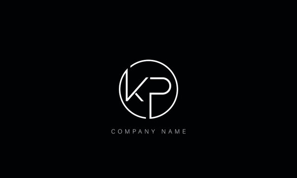 KP, PK Abstract Letters Logo Monogram