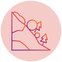 Obraz premium Avalanche Icon