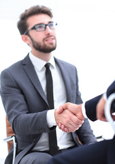 Naklejka premium successful meetings of businessmen in the office