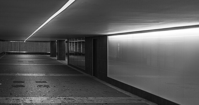 Street photography, of the lowlands of Azca, Paseo de la Castellana, Madrid.