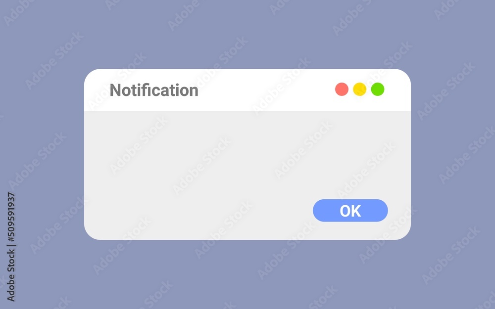 Fototapete 3d empty reminder popup, push notification icon. reminder popup bell notification alert or alarm ico