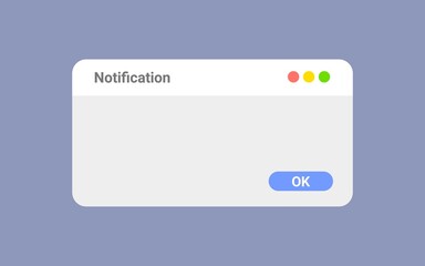  3d empty reminder popup, push notification icon. Reminder popup bell notification alert or alarm icon sign or symbol for application website ui on purple background 3d rendering illustration.
