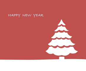 merry christmas card,abstract tree,happy new year,snow