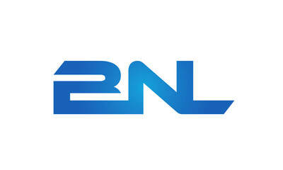 Connected BNL Letters logo Design Linked Chain logo Concept