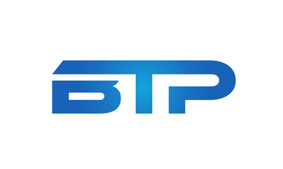 Connected BTP Letters logo Design Linked Chain logo Concept