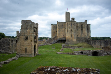 Inside the grounds of the medieval Warkworth Castle which was home to the powerful Percy family in the late Middle Ages