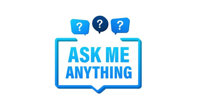 Ask me anything. Lettering for your blog, for online shop, for tags and banners. Motion graphics illustrtaion 4k