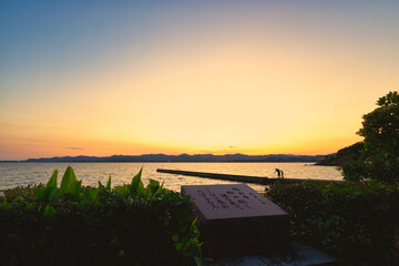 舘山寺の夕暮れ