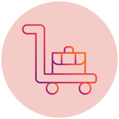 Luggage cart Icon
