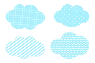 Fotobehang Cloud ornament dots buffalo plaid stripes vector illustration © Ирина Шишкова