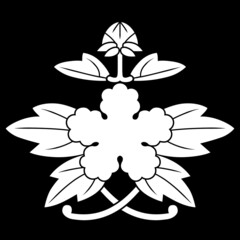 家紋です。利休牡丹といいます。