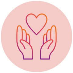 Hand With Heart Icon