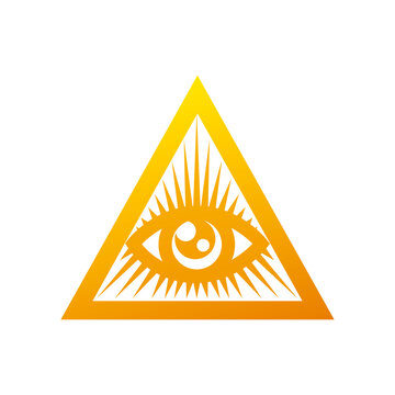 All-seeing eye. Pyramid and All-seeing eye, Freemasonry Masonic Symbol