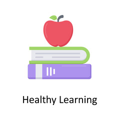 Healthy Learning vector flat icon for web isolated on white background EPS 10 file