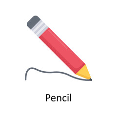 Pencil  vector flat icon for web isolated on white background EPS 10 file