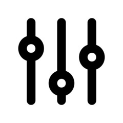 Audio equalizer vector icon. Music switch slide bar symbol for sound settings. Vector icon EPS 10