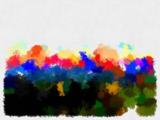 Illustration style background image abstract pattern various vibrant colors watercolor style illustration impressionist painting.