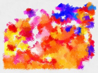 Illustration style background image abstract pattern various vibrant colors watercolor style illustration impressionist painting.