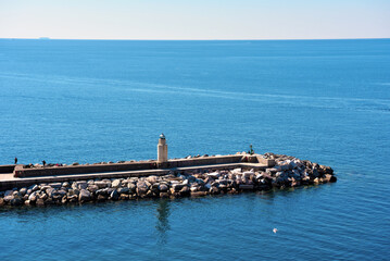 the lighthouse of Camogli Liguria Italy