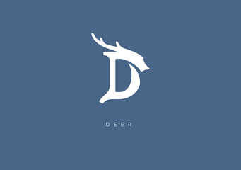 DEER D MONOGRAM, VECTOR LOGO