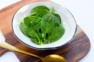 Spinach leaves. Extremely nutrient-rich vegetable