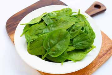 Spinach leaves. Extremely nutrient-rich vegetable