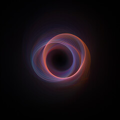 Abstract orange purple circle spirograph background. Use photoshop layer mode lighten, screen, linear dodge (add) to remove the background