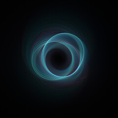 Abstract blue circle spirograph background. Use photoshop layer mode lighten, screen, linear dodge (add) to remove the background